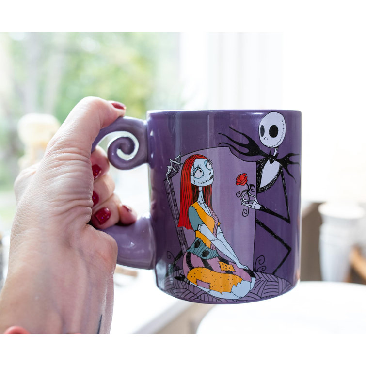 Silver Buffalo Disney Mickey Ghost Shadow V2 Wax Resist Ceramic Mug, 20  ounces