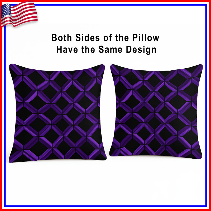 Modern Patterns Geometric Linen Reversible Throw Pillow, 16 x 16 inches