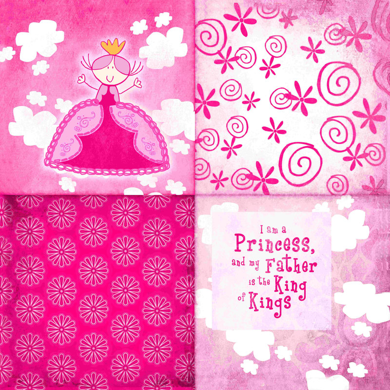 «I Am a Princess», impression sur toile tendue, L 12 po x H 12 po