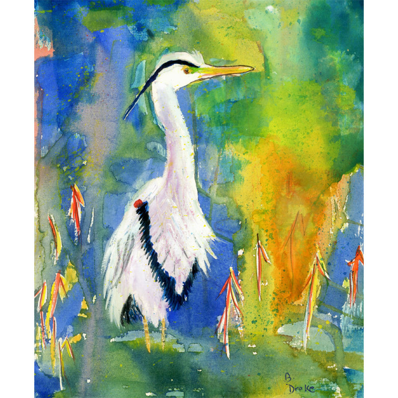 « Blue Heron »-impression sur polyester