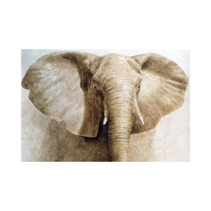 Elephant 1 Piece Wrapped Canvas Painting, 20.32 cm H x 30.48 cm W