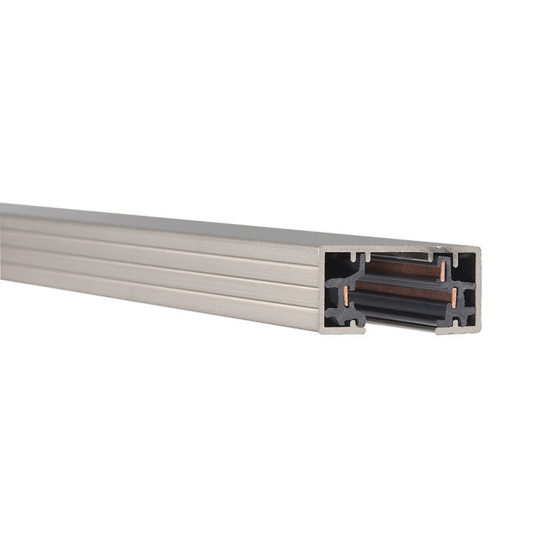 Section de rail H 120 V à circuit unique, H 0,75 po x l 23,75 po x P 1,375 po, Nickel brossé, Halo