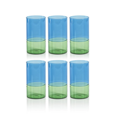 Renell Two-Toned Highball Glasses, Set of 6