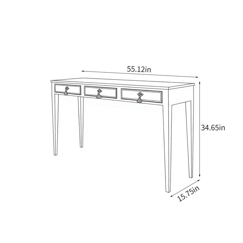 Multi-functional minimalist drawer console table