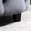 Siège en velours gris, accent pour le salon moderne avec fauteuil rembourré de mousse en velours,-646754737-646754763