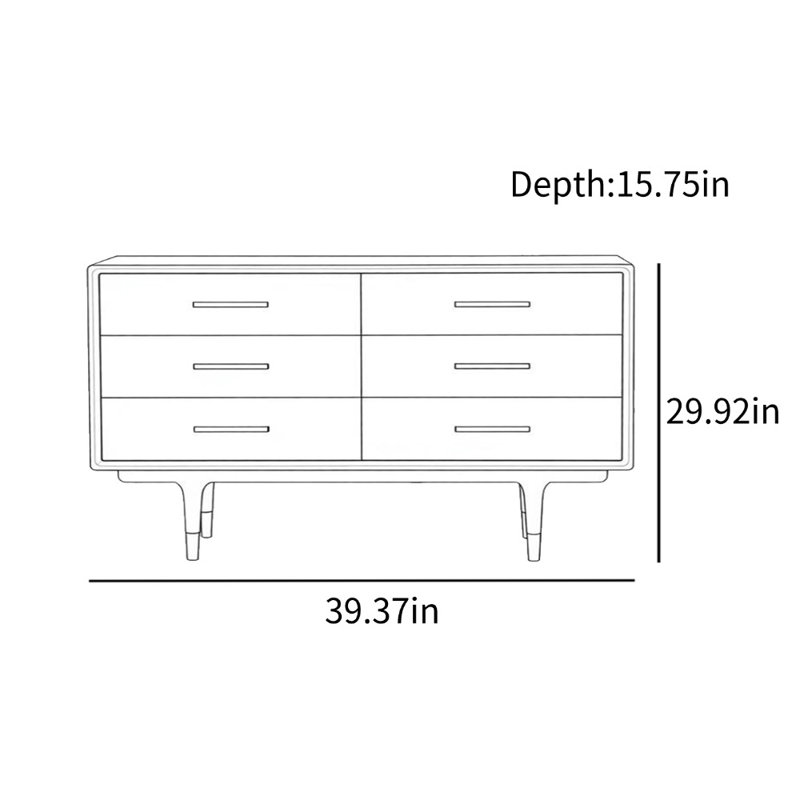 Commode d'appoint simple et moderne, 29.92" H x 39.37" W x 15.75" D