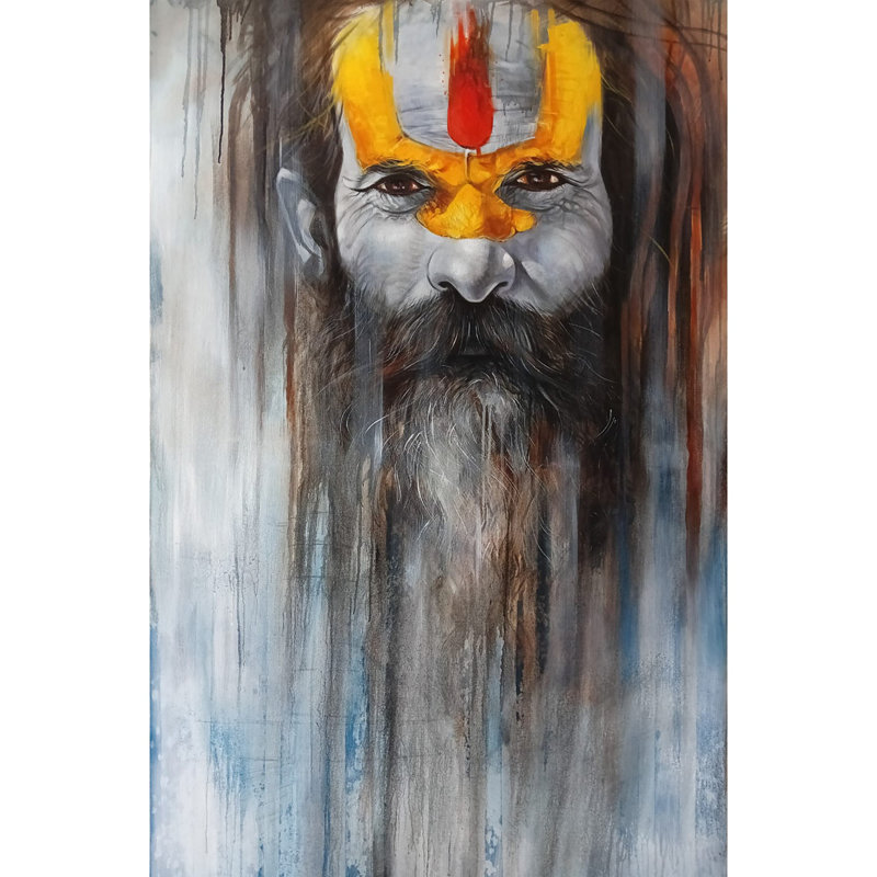 Wise Sage - The Sadhu | Acrylic On Canvas | By Sidharth Royal