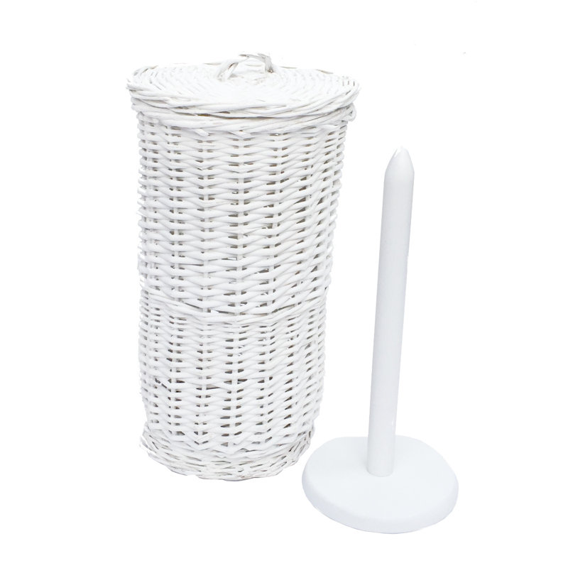 Wisser Free Standing Toilet Paper Holder, White