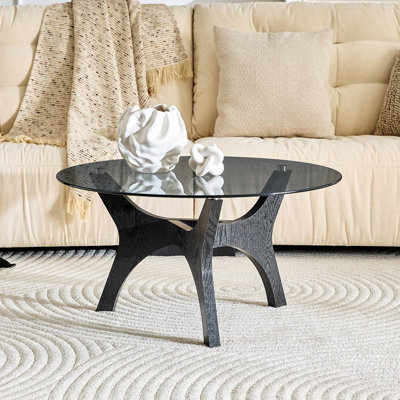 Table basse en verre de style moderne Mid-Century, idéale comme pièce maîtresse pour les salons, les chambres à coucher, les espaces de réception et les bureaux