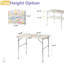 3 pi. Table de patio pliante en aluminium
