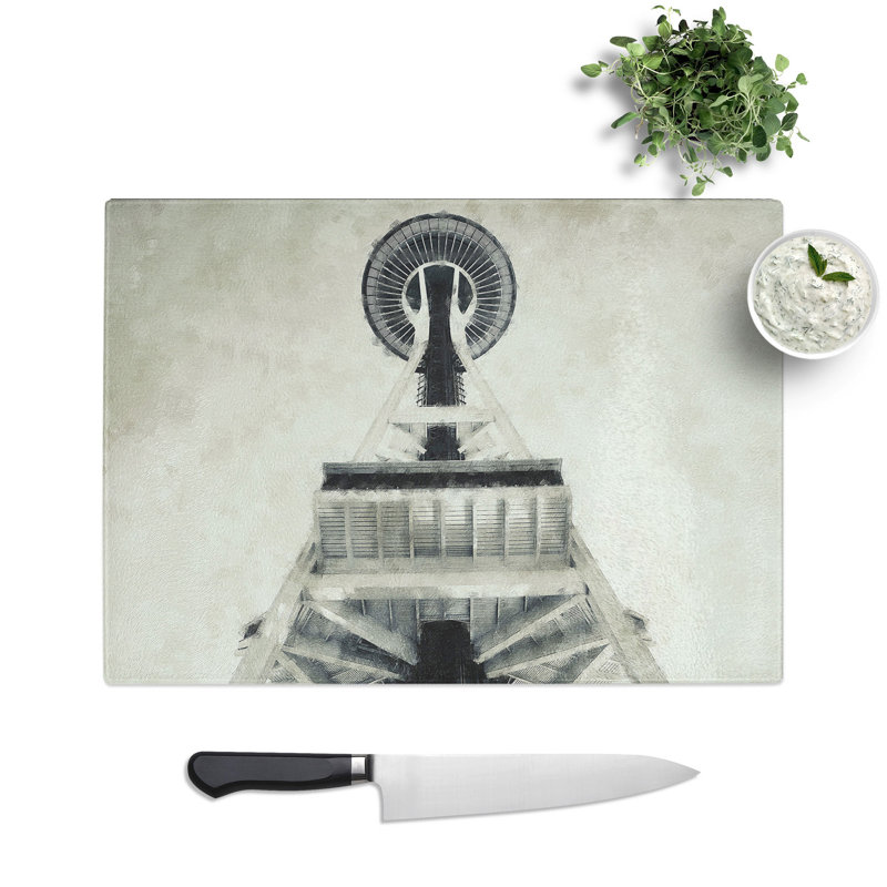 The Space Needle in Seattle Chopping Board, 0.4cm H x 20cm W x 28.5cm L
