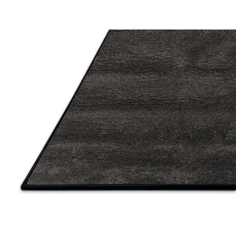 Tapis contemporain noir, Rectangle 8 pi x 10 pi