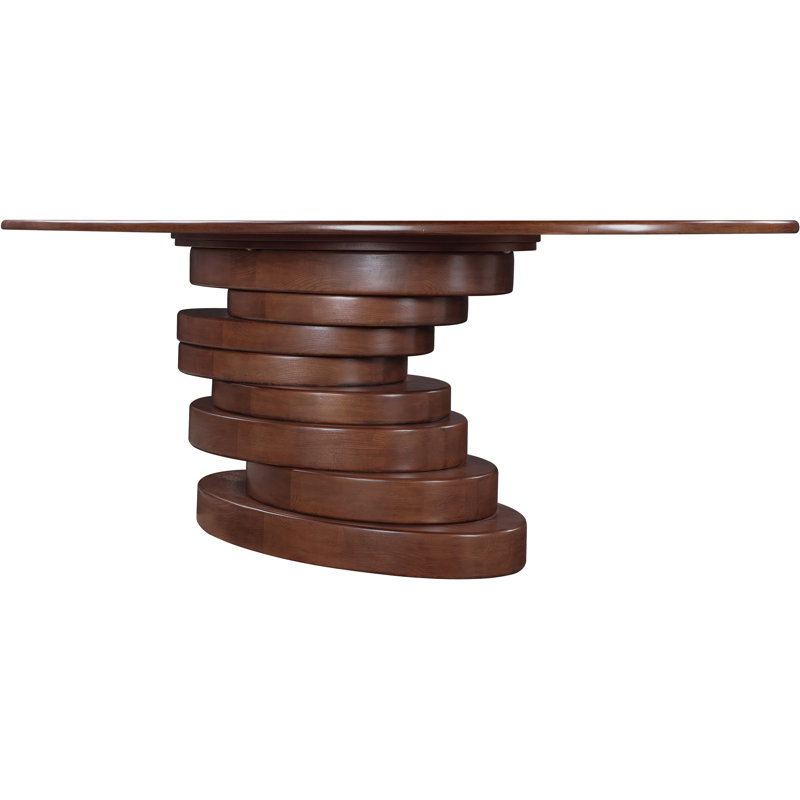 Moriah 90" Pedestal Dining Table, Brown