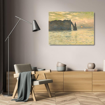 La falaise, Etretat, coucher de soleil, 1883