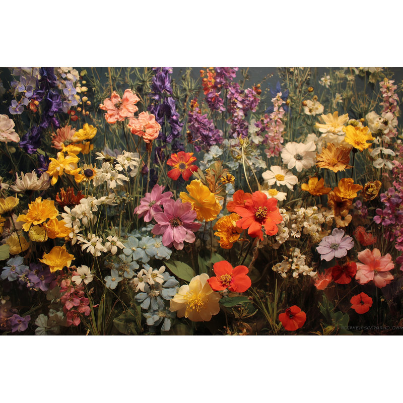 «Painterly Petal Study», art mural sur toile, 24"W x 16"H x 1.5"D