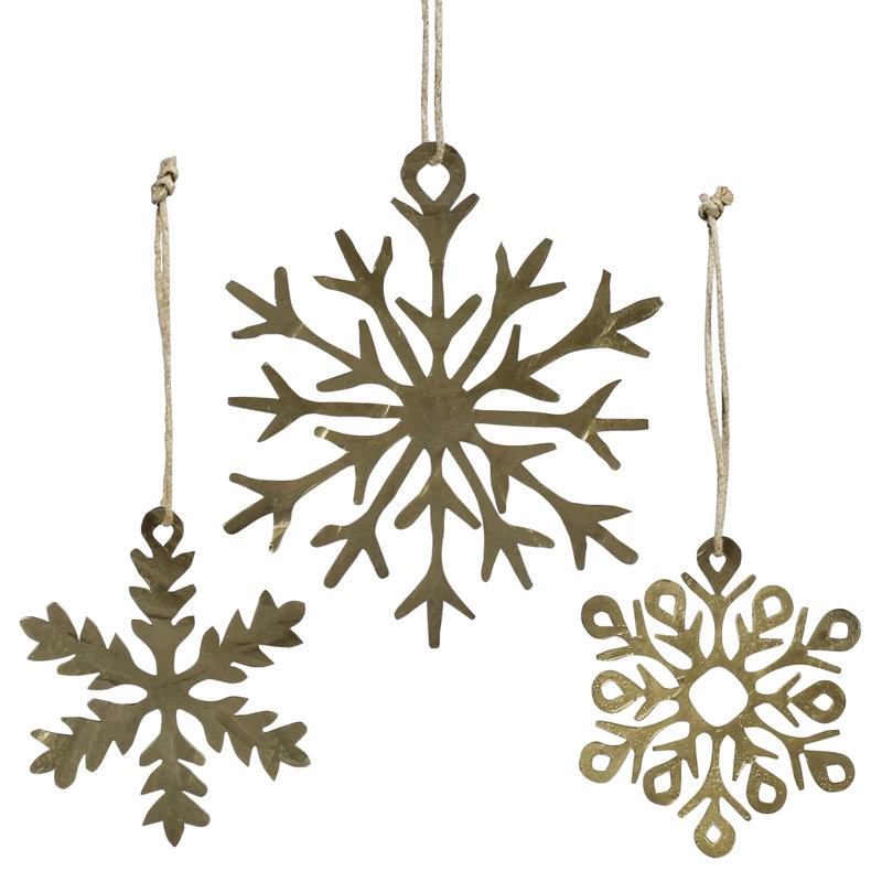 Ornements de flocons de neige, assortiment de 3 tailles allant de 3 po à 5 po