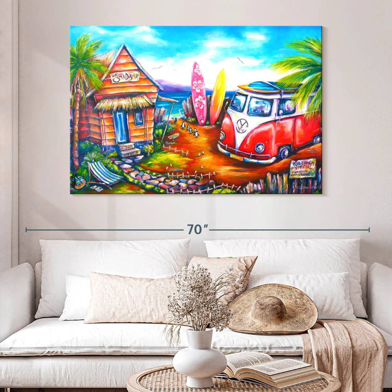 Senne Summer Hut And Van, 34" H x 51" W