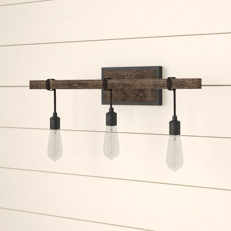 Éclairage pour salle de bain à 3 lumières à intensité variable bronze / brun Eleesia