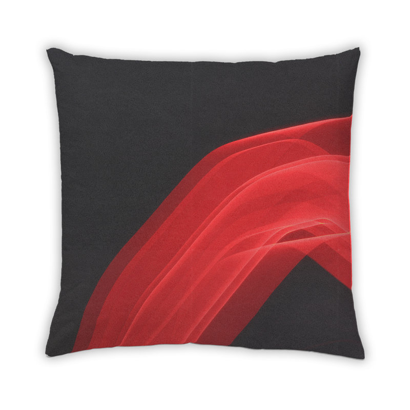 Coussin décoratif Color Focus Red 43, Microsuède