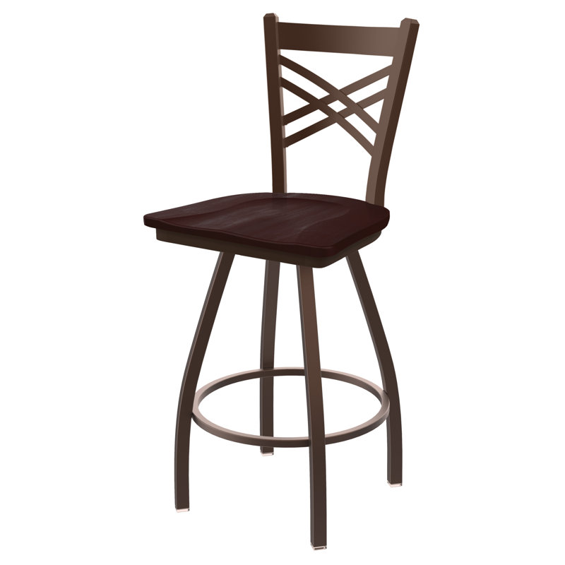 XL 820 Catalina Swivel Stool, Bronze, Dark Cherry Maple, Extra Tall (36” Seat Height)