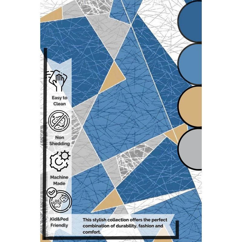Tapis en coton Dayanara, Rectangle 3 pi 3 po x 4 pi 11 po
