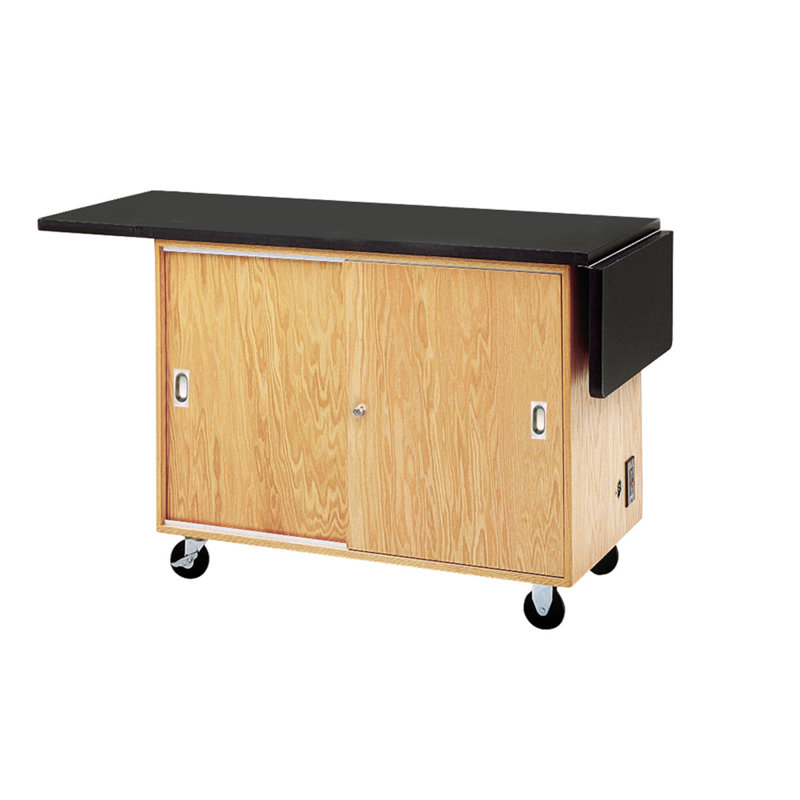Unité mobile de démonstration de laboratoire de science mobile avec porte coulissante diversifiée 48 po x 24 po, Sommet plat