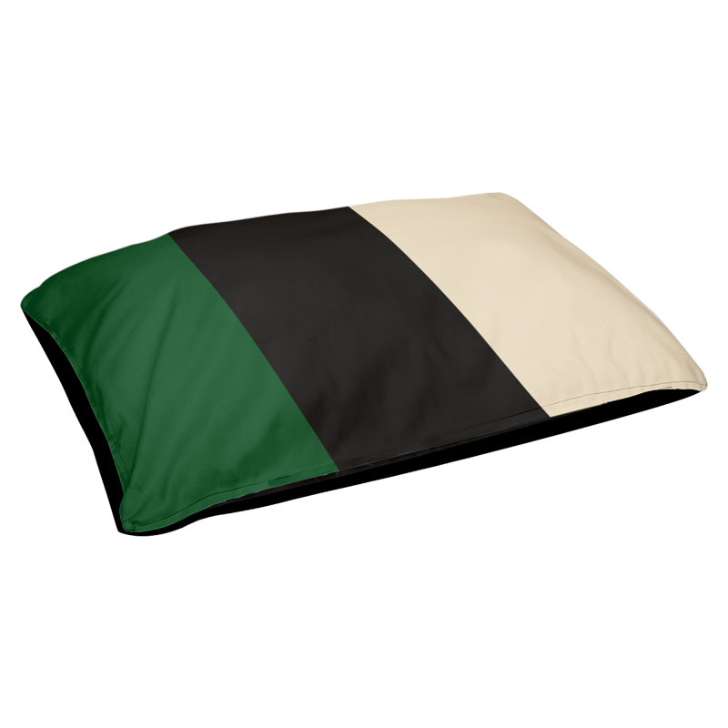 Coussin extérieur Phoenix, Grand (l 40 po x P 30 po x H 14 po), Vert de Good Land / noir / crème de Cream City