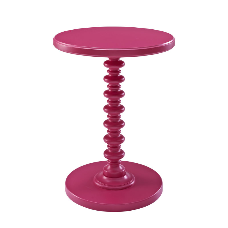 Table de bout à piédestal Fiama, Gomme balloune, H 22,25 po x l 17 po