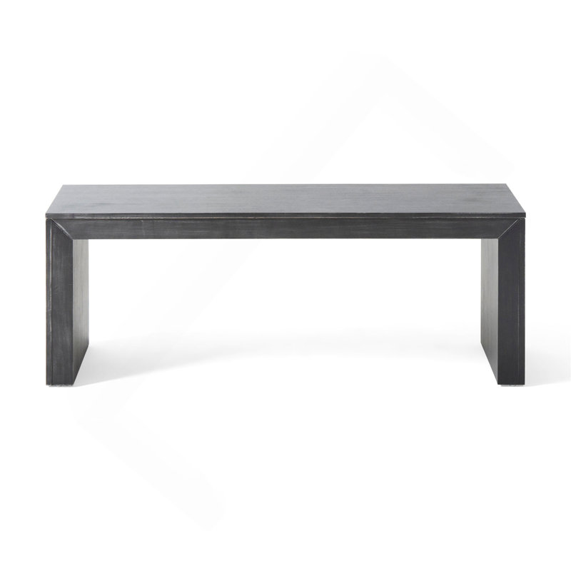 Acacia Wood Dining Bench, Black