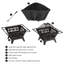 Square Steel Wood Burning Smokeless Fire Pit