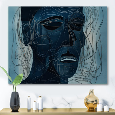Portrait linéaire d'un homme II sur toile