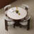 Beige Round Sintered Stone Dining table-1951697642