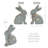 Bunny Hop Wooden Sitting Bunny Grey w/ Natural Beads-106207829