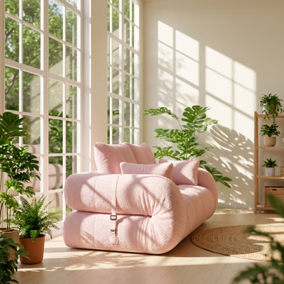Canapé-lit pliant rembourré de mousse 3 en 1 l 78,7 po x P 43,3 po x H 23 po Lazy Sofa