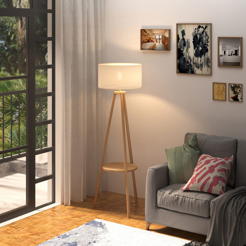 Harksdale 154cm Cream Novelty Floor Lamp