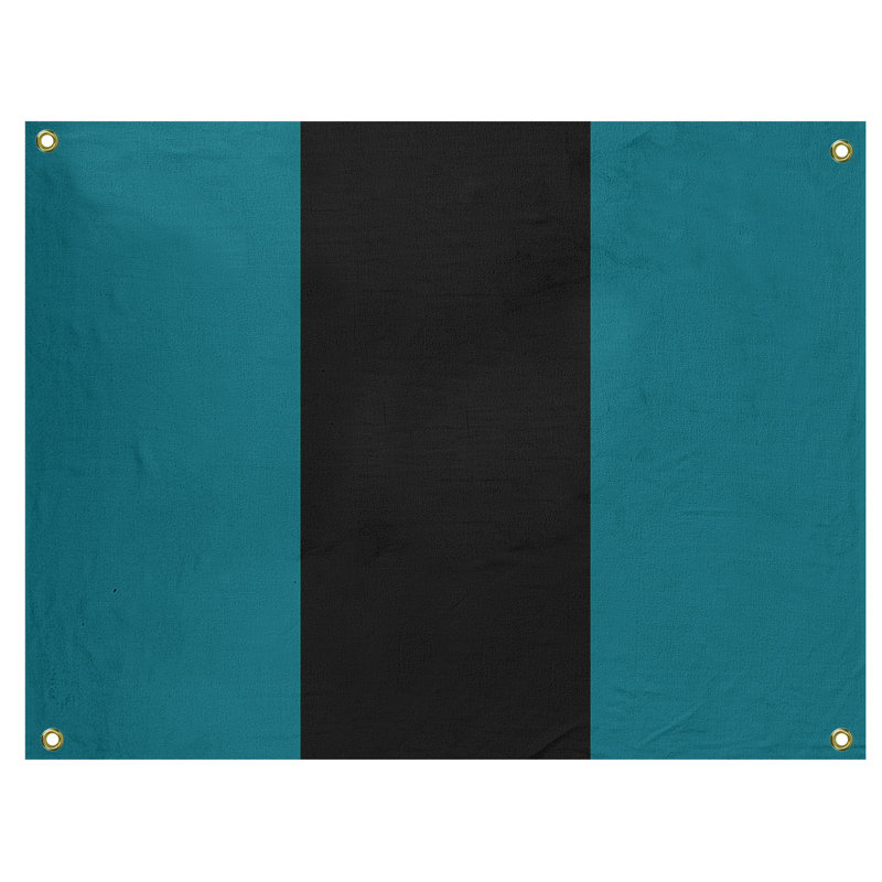 Tapisserie de polyester San Jose, H 59 po x l 80 po x P 2 po, Bleu foncé/noir profond/bleu foncé