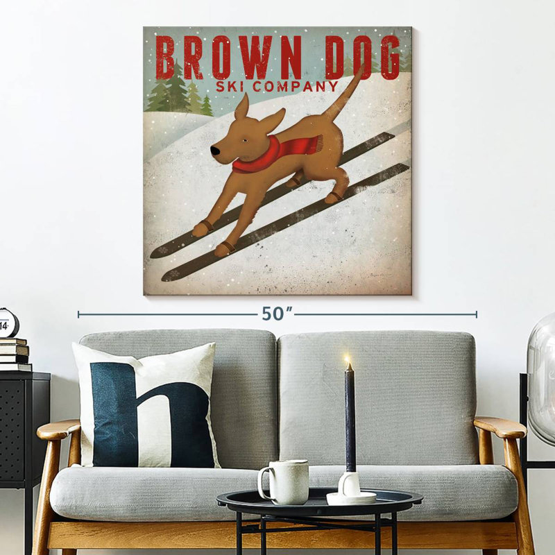 Brampt Brown Dog Ski Co, 33" H x 33" W