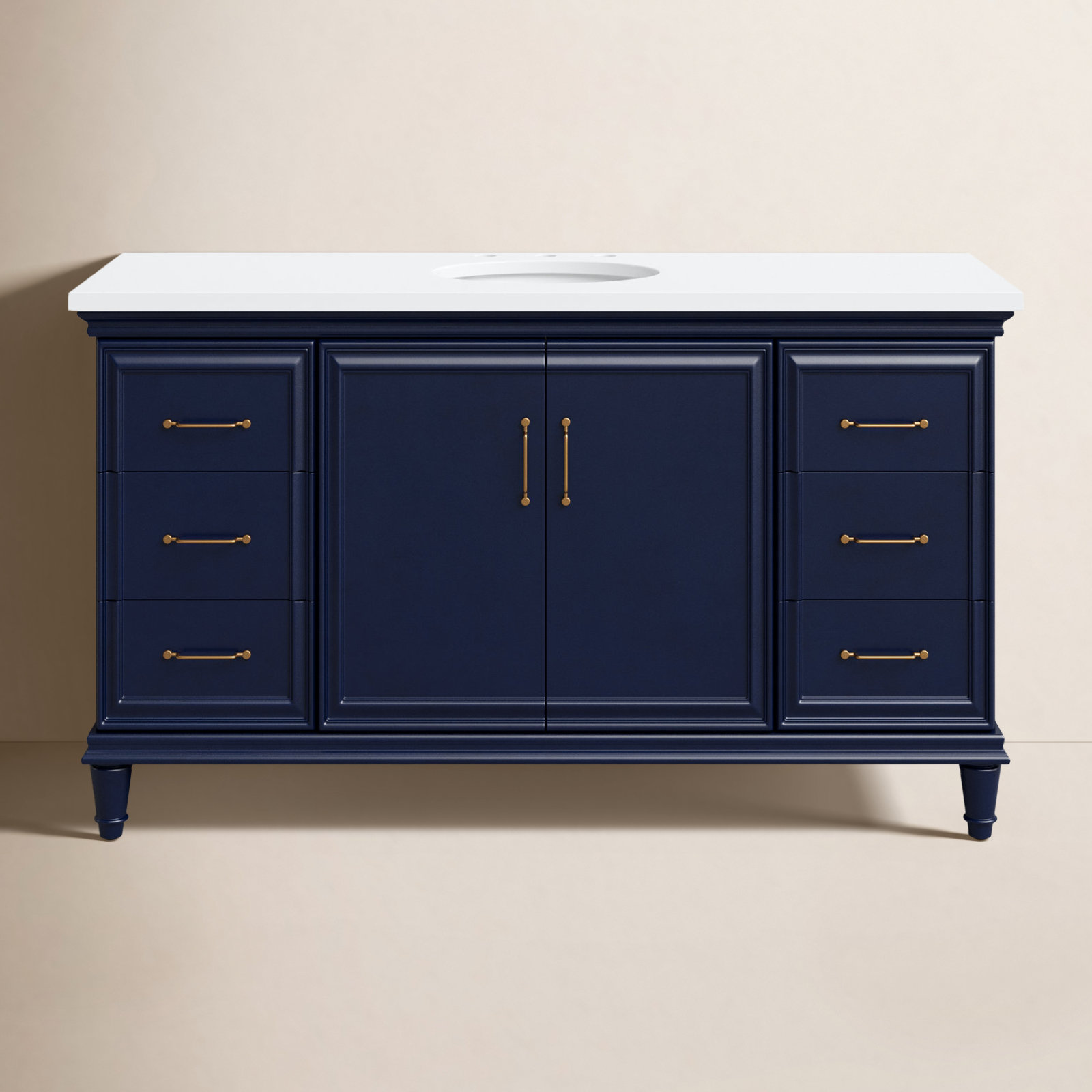 Batilde 61'' Single Bathroom Vanity, Blue