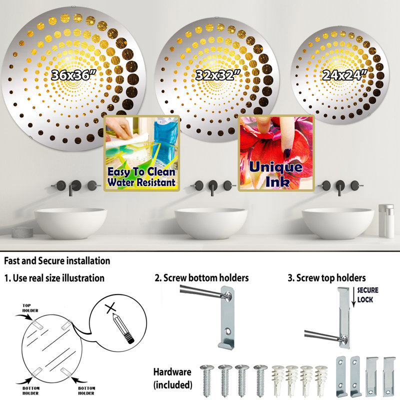 Eurika Circle Mirror, 31.4" x 31.4"