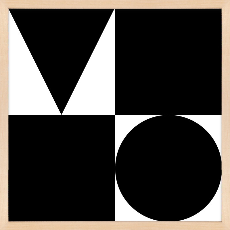 Shapes Grid By Allmodern Studio - Framed Wall Art, 44" H x 44" W, Brown Framed