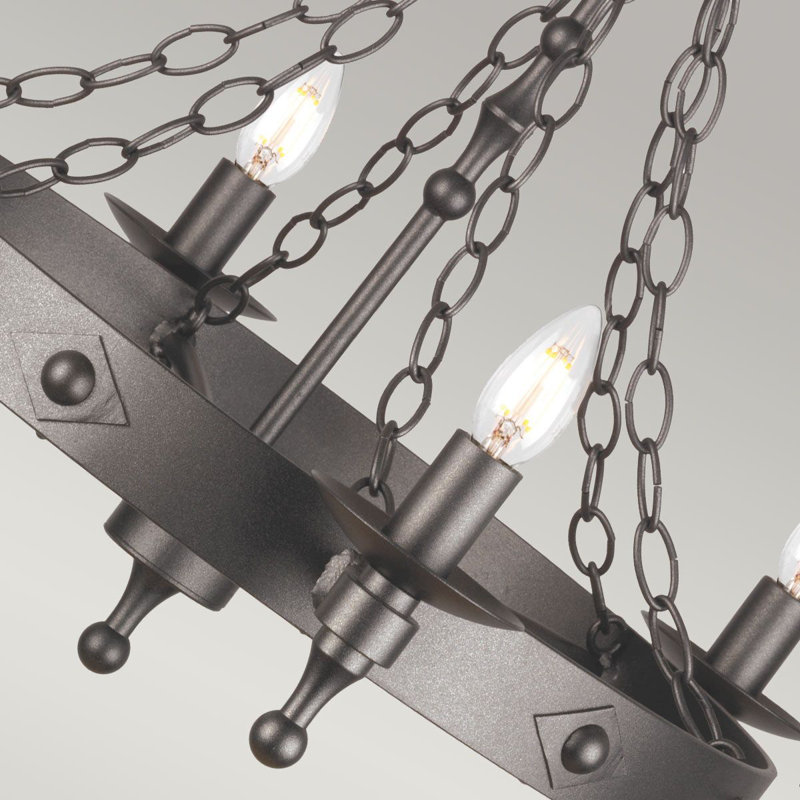 Devin 6 - Light Waggon Wheel Chandelier