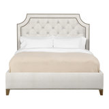 Audrey/Asher Queen Tufted Upholstered Low Profile Panel Bed