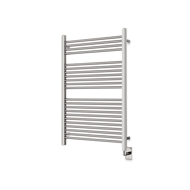 Denby Wall Mount Electric Towel Warmer, 44" H x 29.5" W x 5.19" D, Brushed Nickel