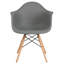 Chaise en plastique Herculaneum avec accoudoirs et pieds en bois-599380101