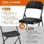 Chaise pliante rembourrée en tissu avec assise rembourrée et dossier ergonomique - Structure en acier robuste, capacité de 330 lb