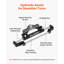 Ensemble de direction hydraulique hors-bord, 200 HP, système de direction hydraulique pour bateau avec pompe de barre de verrouillage bidirectionnelle de 6,9 MPa, cylindre, 2 tuyaux de 26 pi PCS, roue de 13,5 po pour une station, utilisation à moteur unique