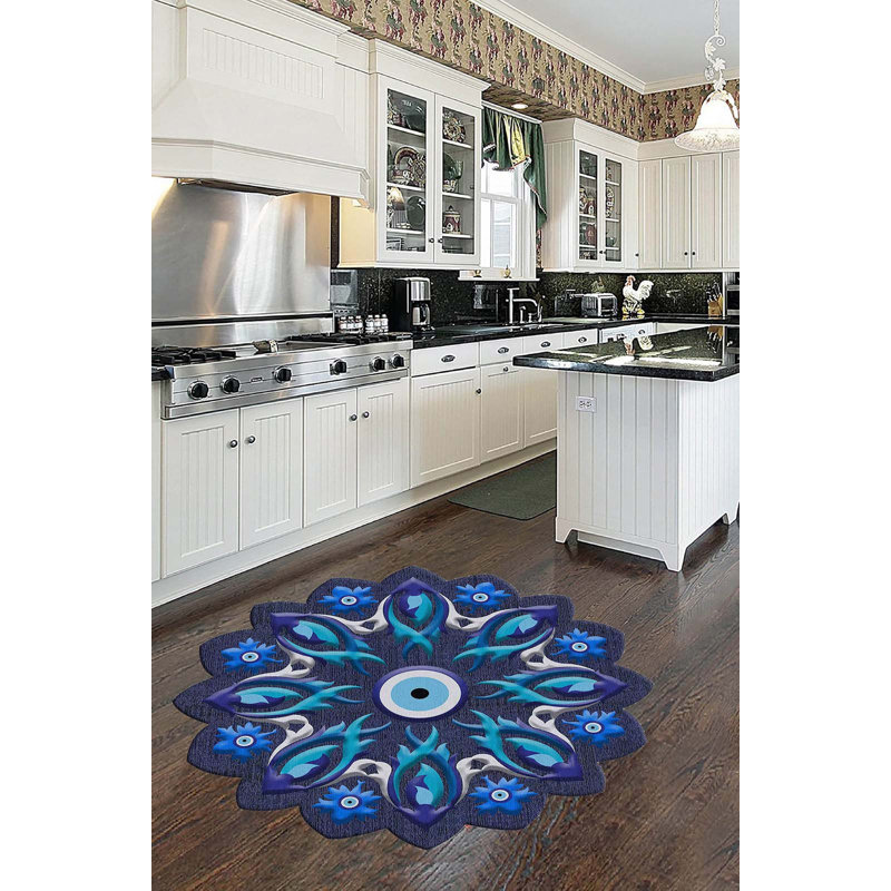 Luxury Woven Carpet, 4.3 x 4.3 ft, 100% Polyester, 650 g/m² | Antibacterial, Non-Slip Underside, 0.3 in Pile Height | Machine Washable, 3D Digital Printing | Ideal for Living Room, Bedroom & Office Decor