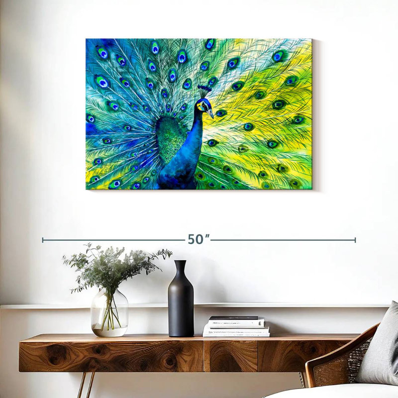 Crowle Regal bleu paon, H 24 po x l 36 po