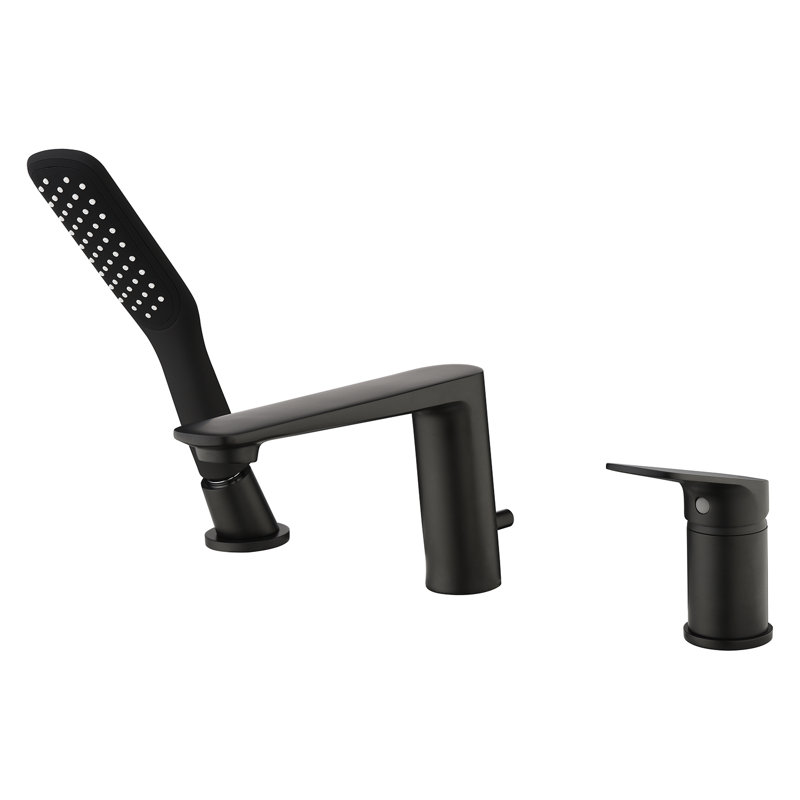 Fixation de pont à une poignée avec douche à main escamotable