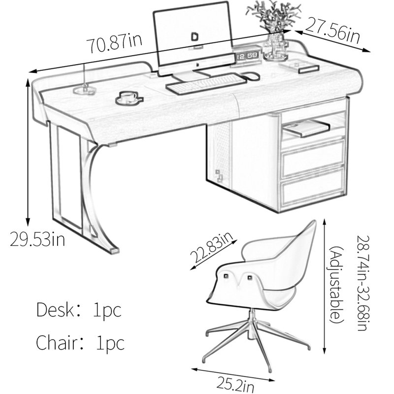 Ehrhardt, Noir/gris, H 29,53 po x l 70,87 po x P 27,56 po